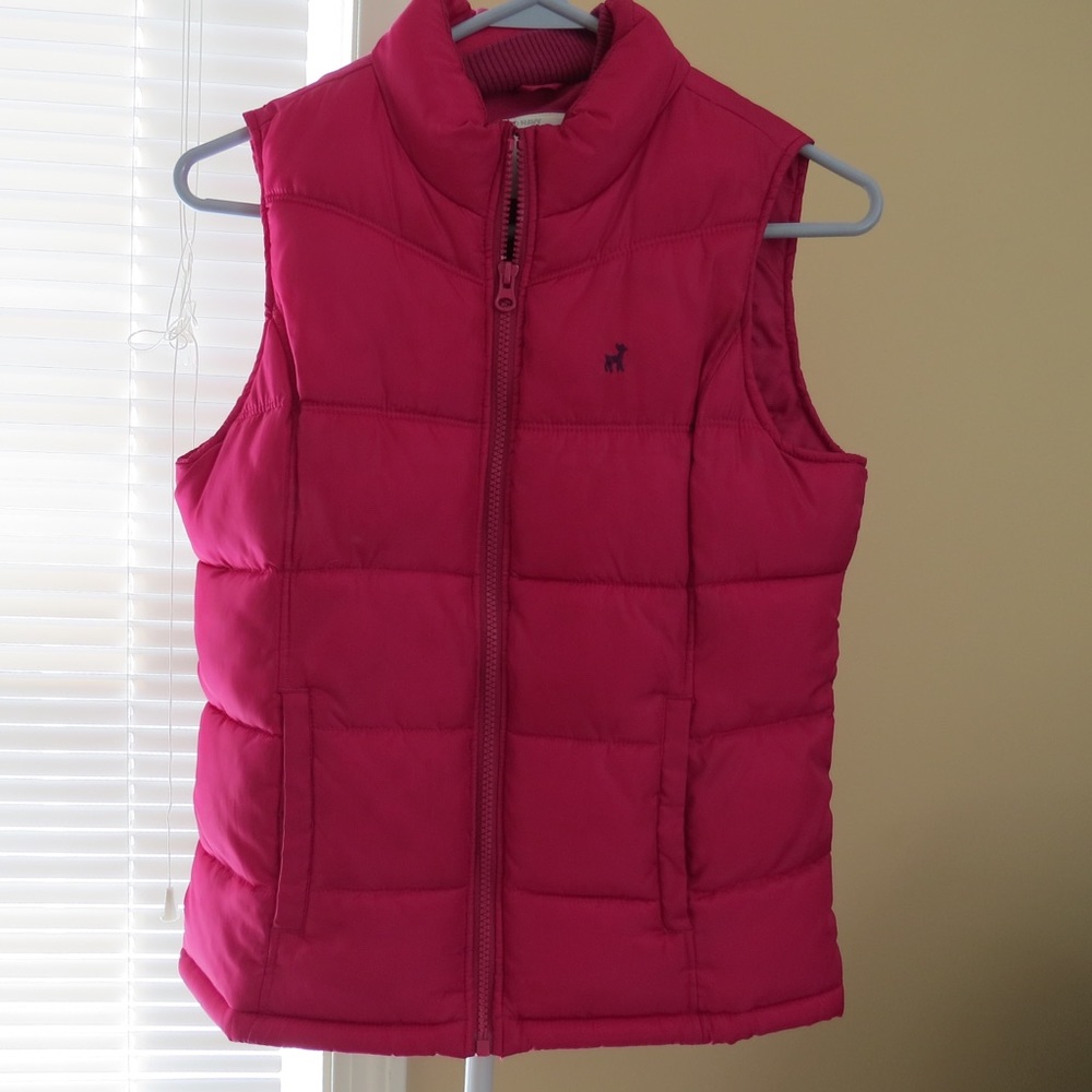 Pink Old Navy puffer vest